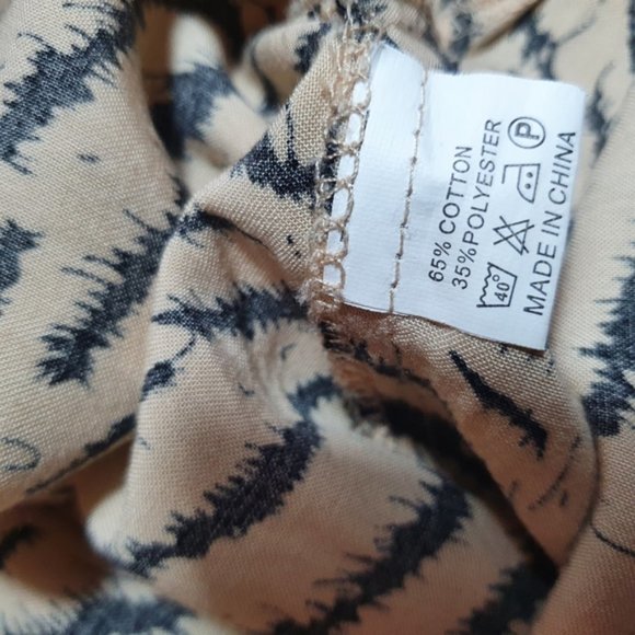 Maxi Dress zebra print beige Size 8 strappy v-neck Imprint Cotton - Picture 8 of 8